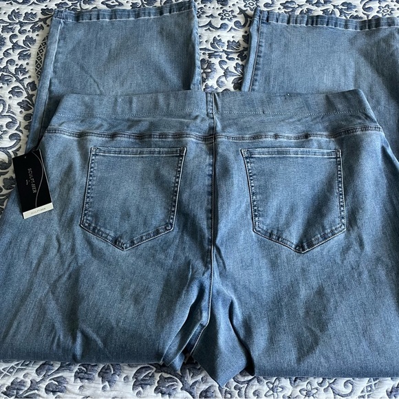 NYDJ Sculpt‎ Her Pull On Teresa Light Wash Wide Leg Jeans 3X - Picture 3 of 5